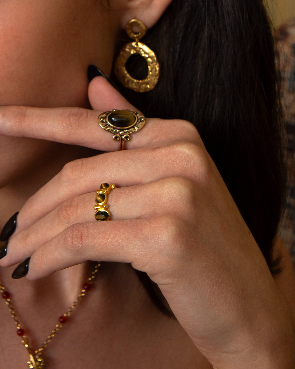 Tiger's Eye Ring Set