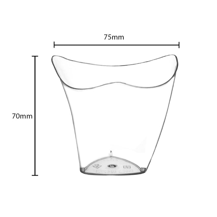 110mL Clear Mini Triangle Wave Dessert Cup - TEM IMPORTS™
