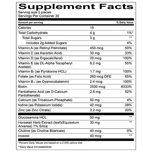 Candilocks Chewable Hair Vitamins Hairfinity