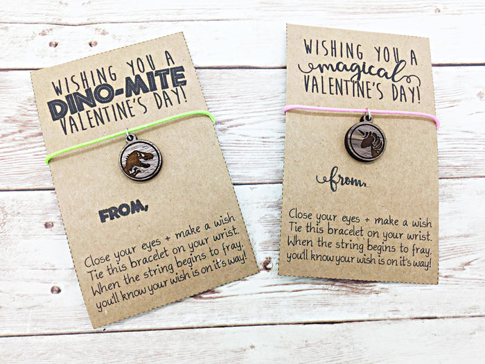 Dino or Unicorn Valentine’s Day Necklaces