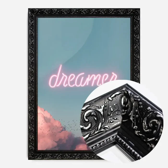 21x30cm | 8¼ x 11¾in / Black Ornate Frame