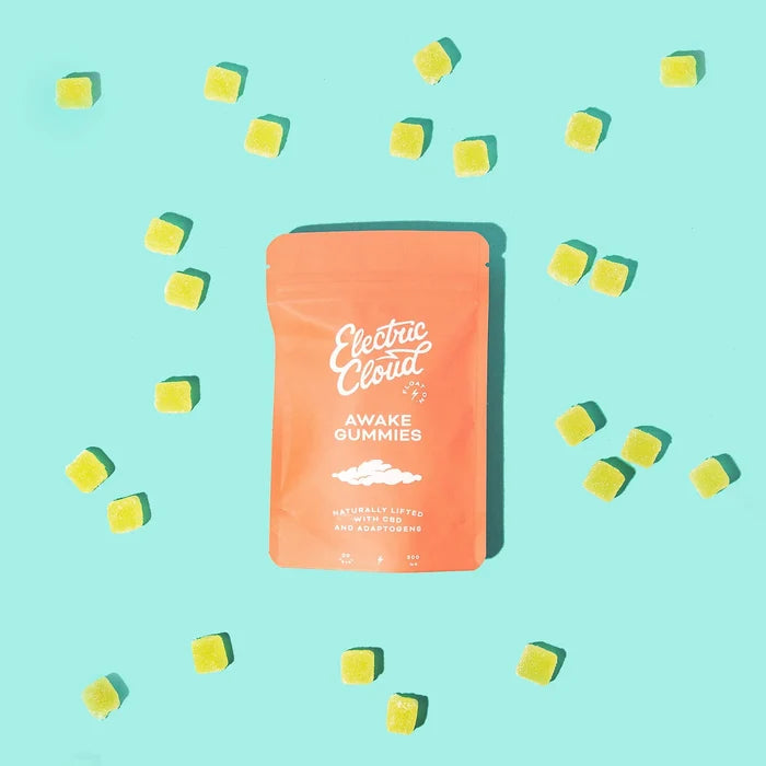Electric Cloud - CBD Awake Gummies - 15mg CBD Isolate and Adaptogens - 20ct