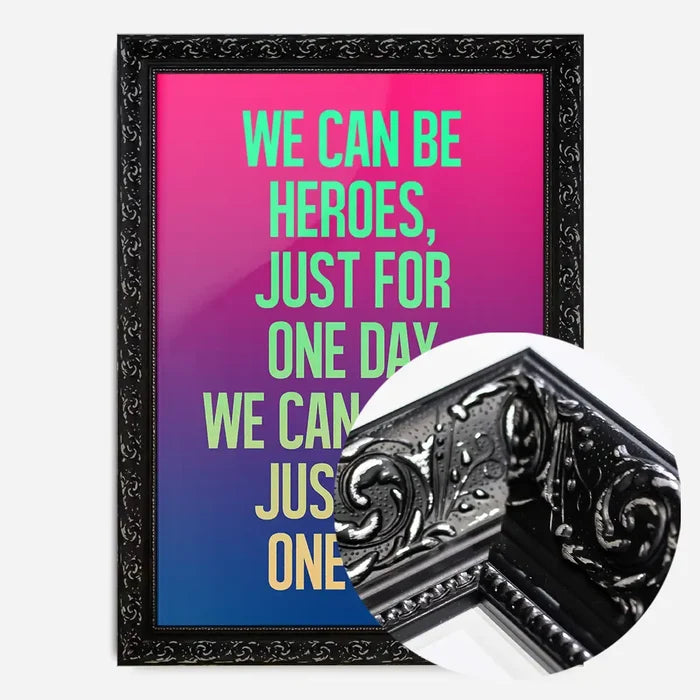 21x30cm | 8¼ x 11¾in / Black Ornate Frame