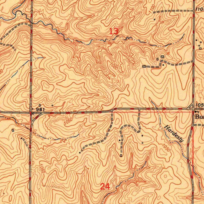 Old Map of Weston, Missouri by USGS, 1951 – Missouri River & Fort Leavenworth
