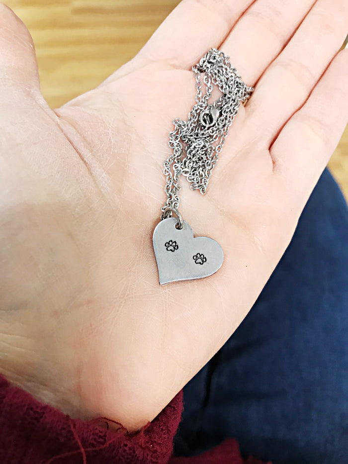 Paw Heart Necklace