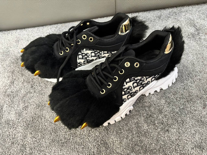 Shoe Paws - Black with Gold Claws