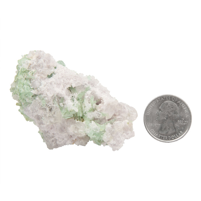 Tourmaline - Green in Clevelandite w/ Quartz & Kunzite