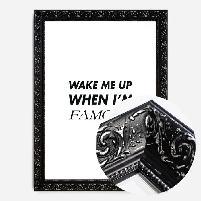 21x30cm | 8¼ x 11¾in / Black Ornate Frame