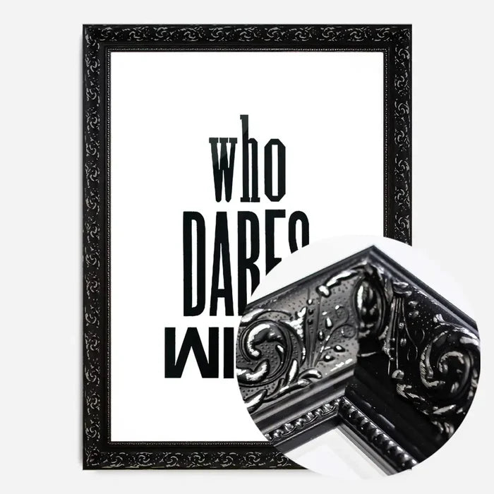 21x30cm | 8¼ x 11¾in / Black Ornate Frame
