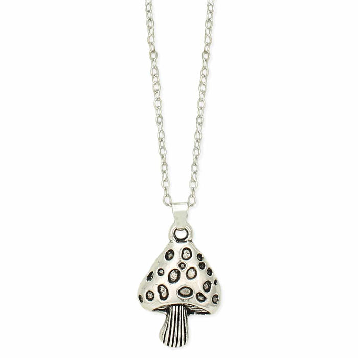 Wonderland Silver Toadstool Necklace