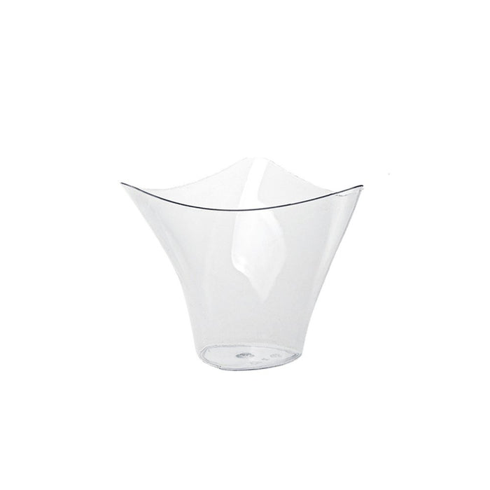 110mL Clear Mini Triangle Wave Dessert Cup - TEM IMPORTS™
