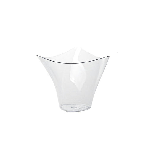 110mL Clear Mini Triangle Wave Dessert Cup - TEM IMPORTS™