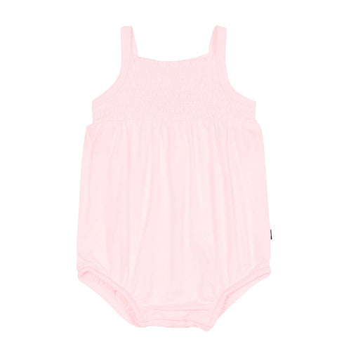 Smocked Bubble Romper in Sakura