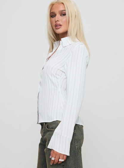 Aldgate Long Sleeve Top White