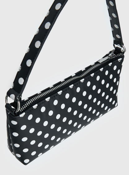 Aire Shoulder Bag Black Polka