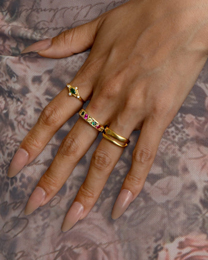 Juliet Emerald Green Ring
