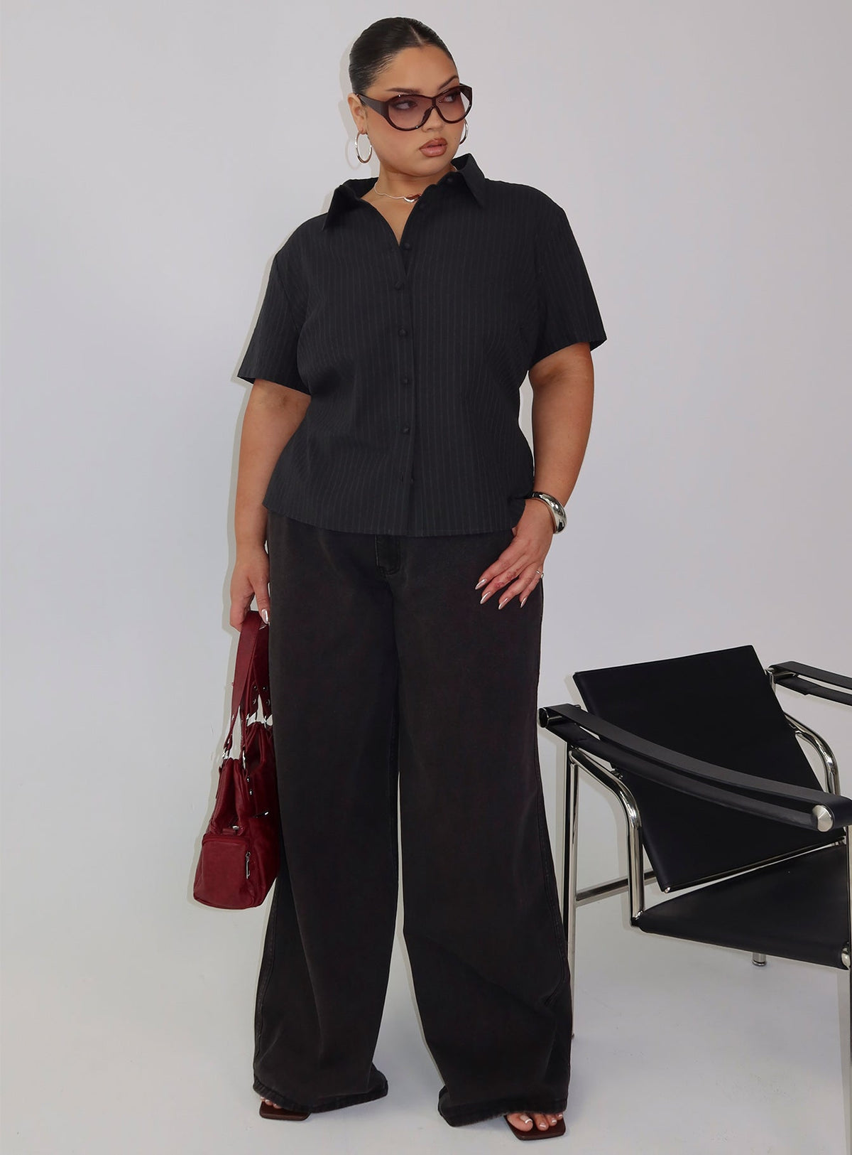 Arnica Top Black Stripe Curve