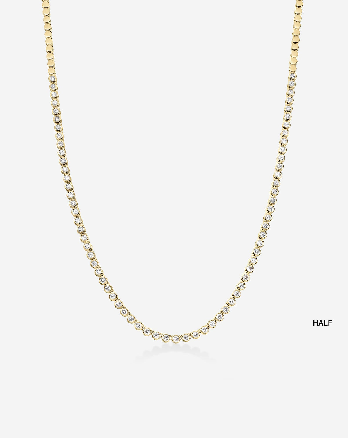 Bezel Mini Diamond Tennis Necklace