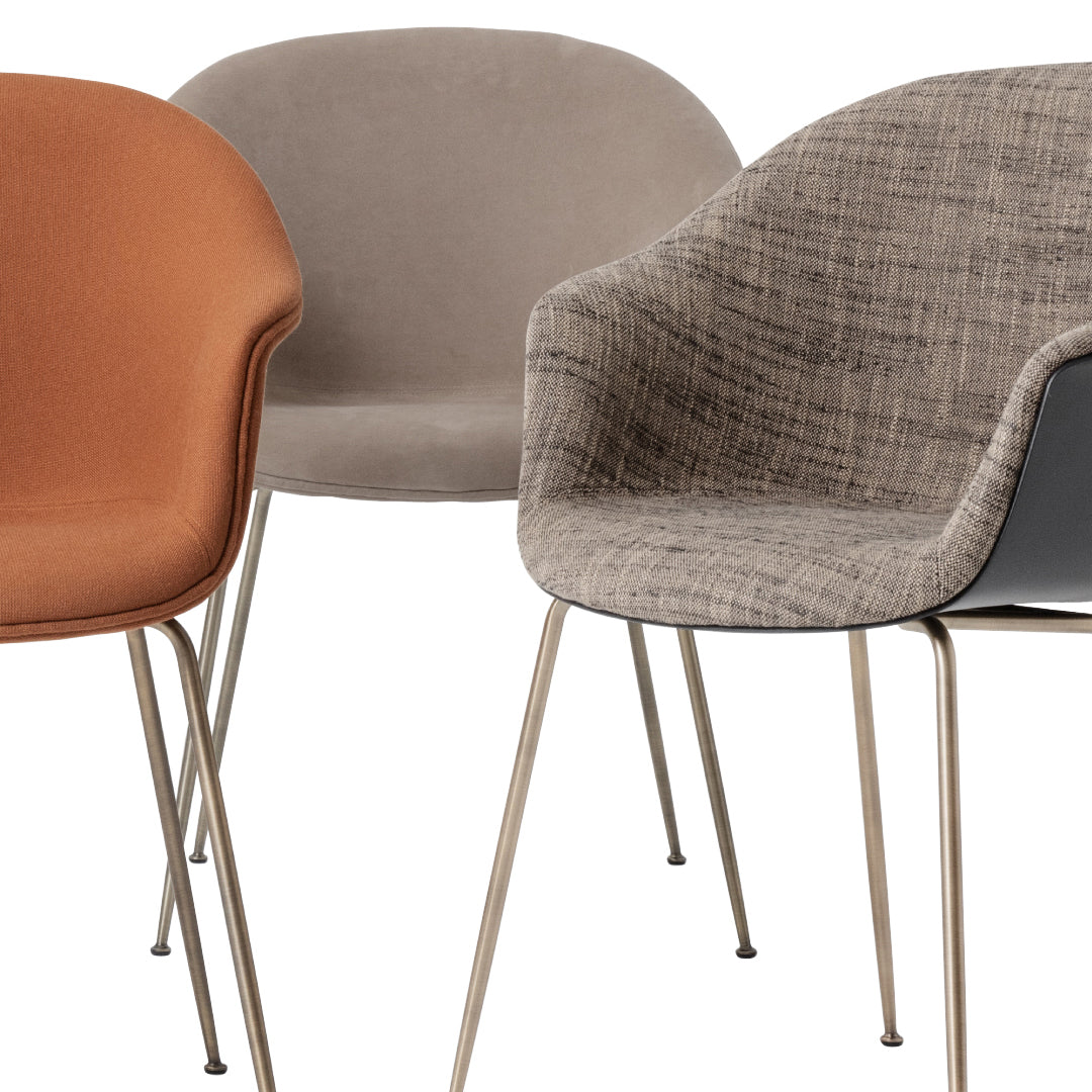Bat Dining Chair - Conic Base - Fully Upholstered