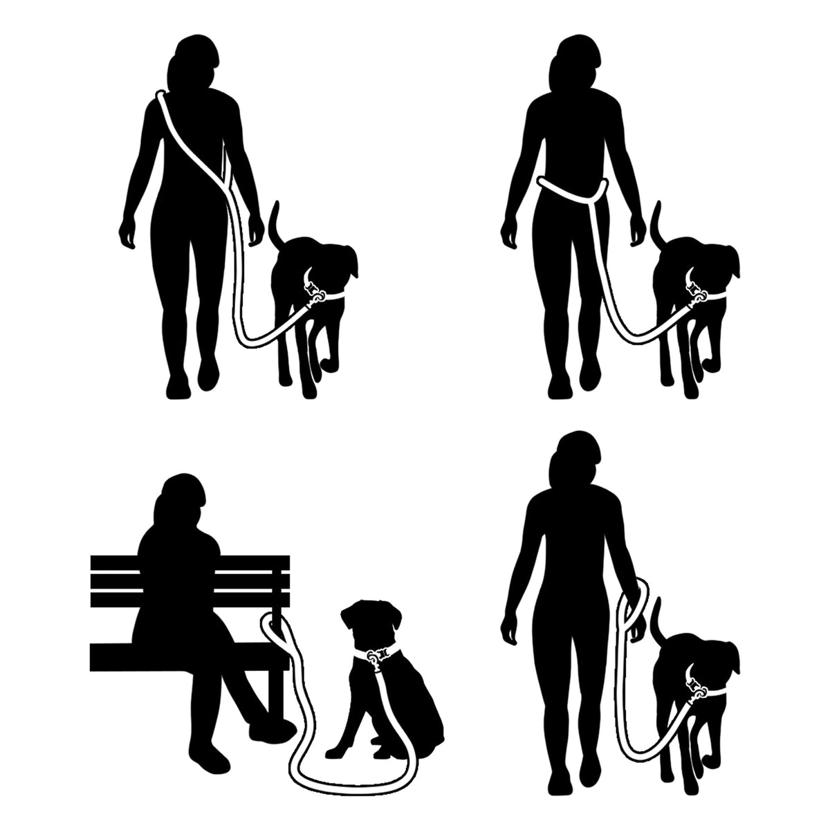 Hands Free Rope Leash - Rose All Day