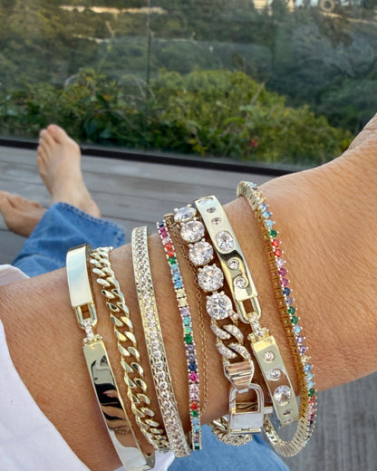 Not Your Basic Tennis Bracelet 2mm - Silver|Multi Stone