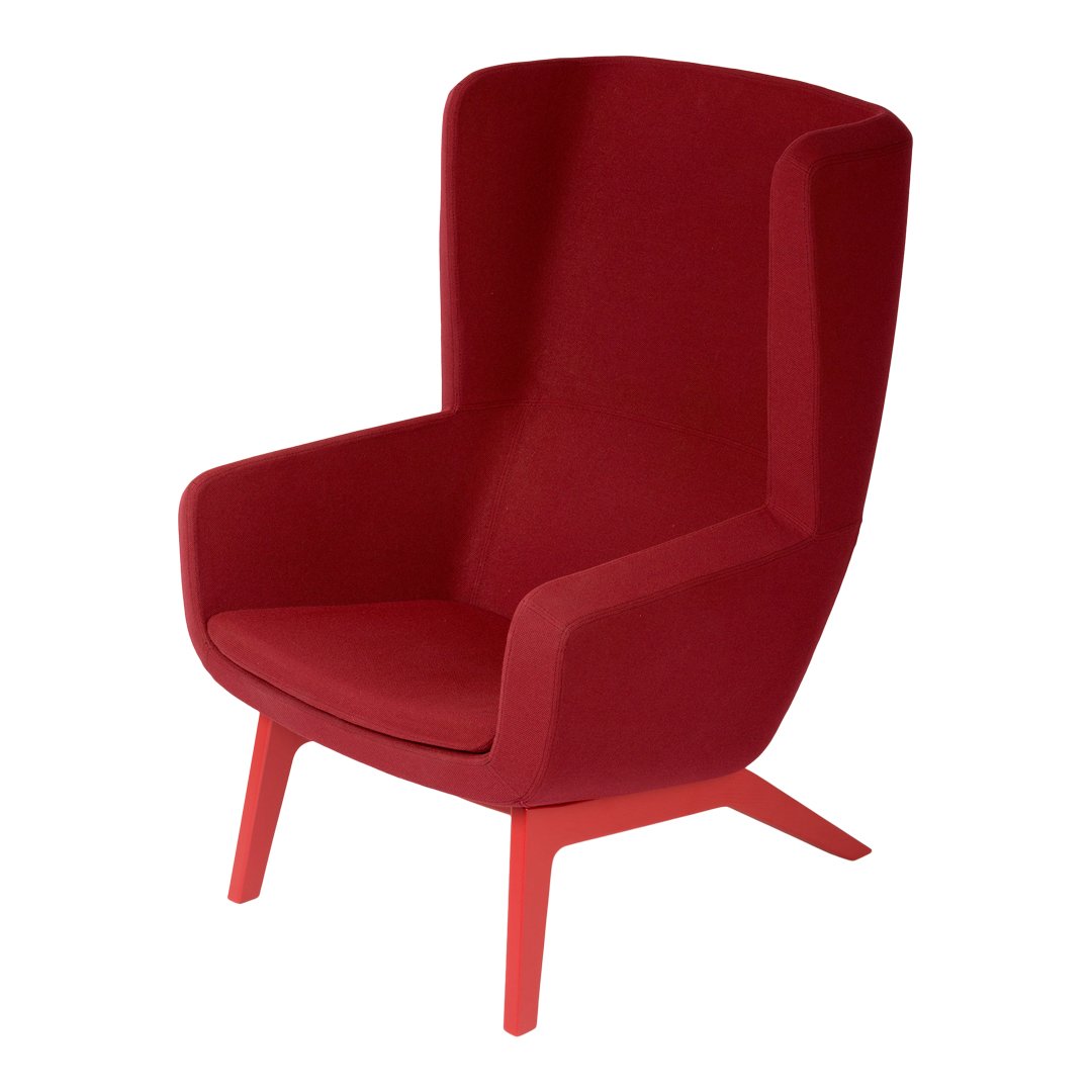 Arca 909S Lounge Armchair - Wooden Sled Base