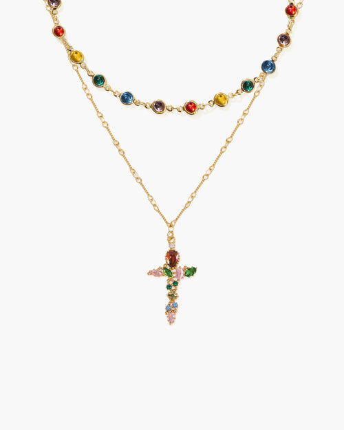 Infinity Rainbow Necklace Set