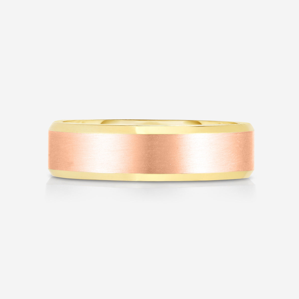 4 mm Contrast + Beveled Wedding Band