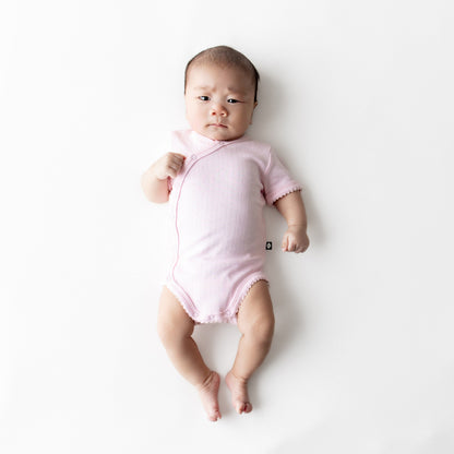 Pointelle Kimono Bodysuit in Sakura