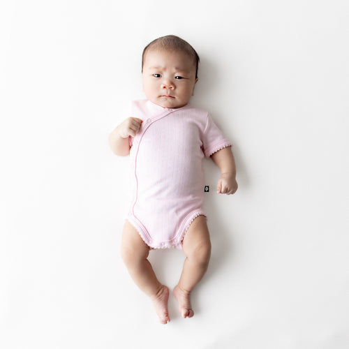 Pointelle Kimono Bodysuit in Sakura
