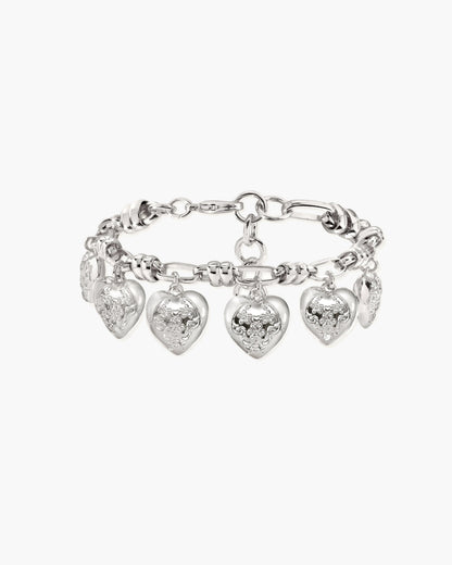 Heart Club Bracelet in Silver