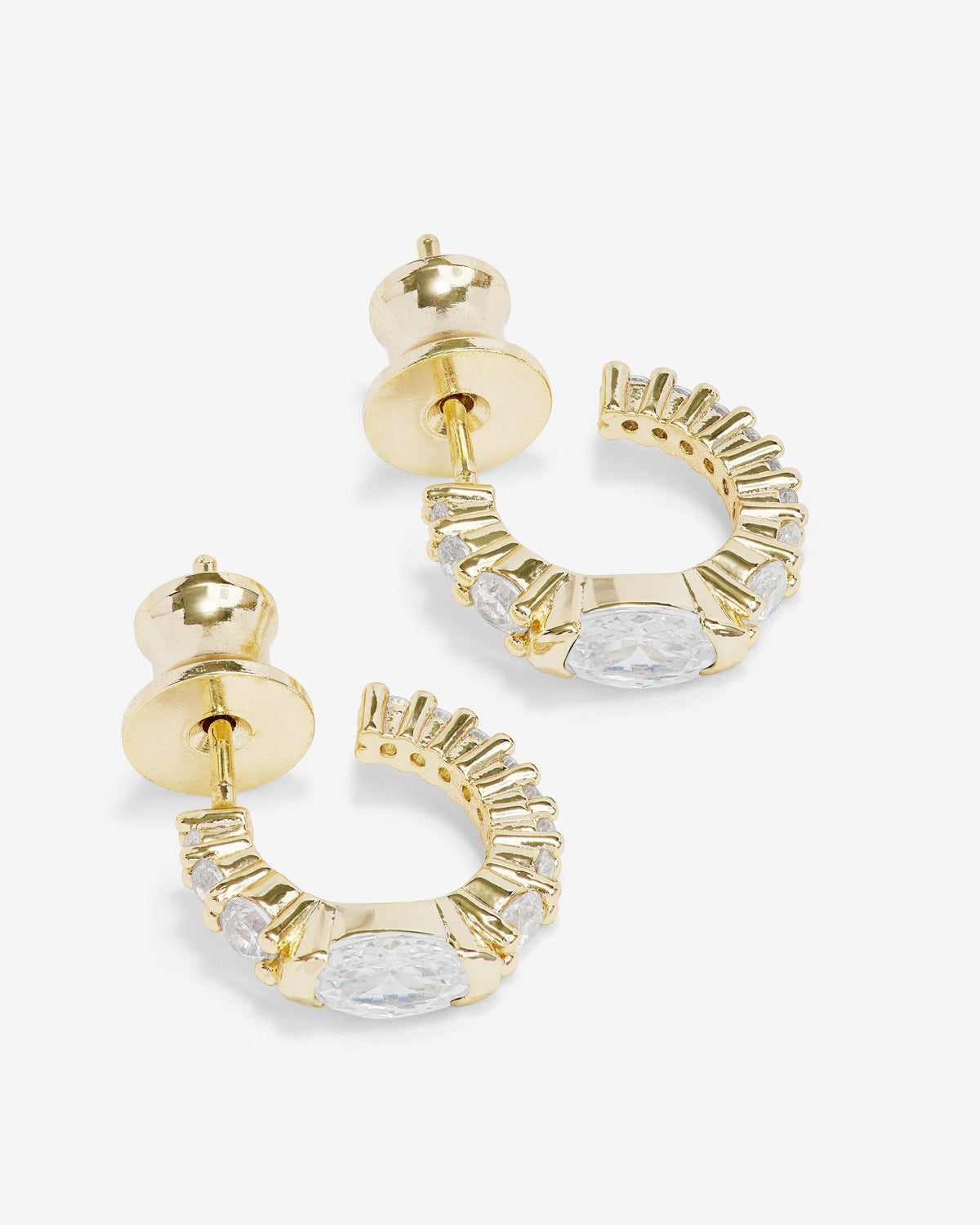 The Maven Huggies - Gold|White Diamondettes