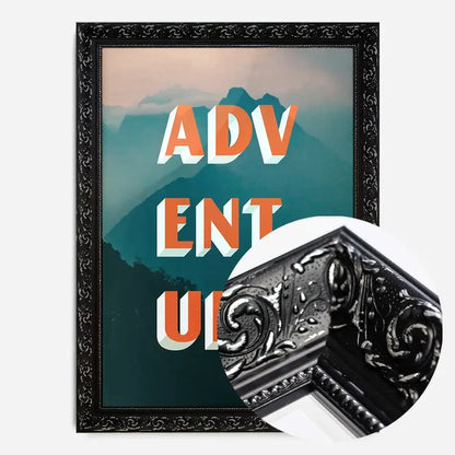 21x30cm | 8¼ x 11¾in / Black Ornate Frame