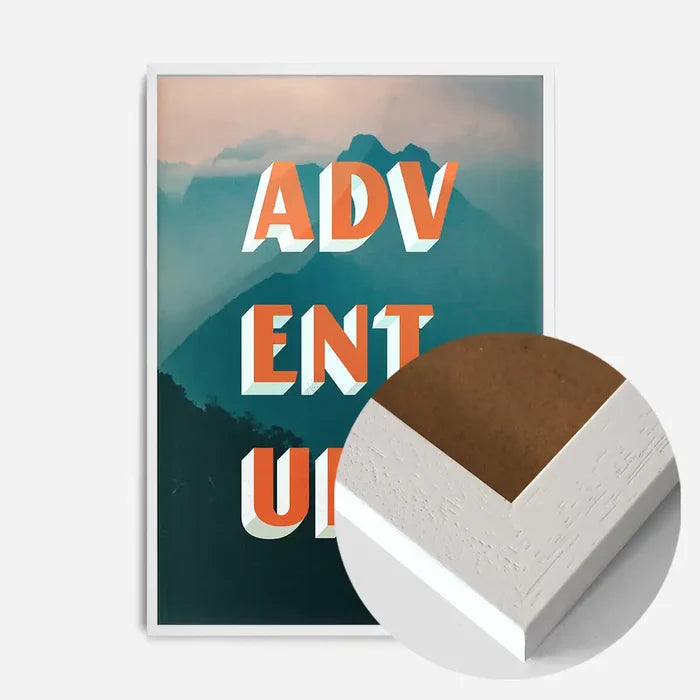 21x30cm | 8¼ x 11¾in / White Wood Frame