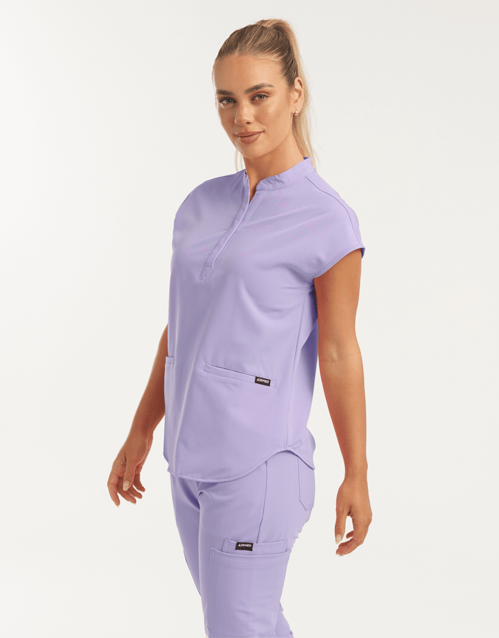 Apollo Scrub Top - Pastel Lilac