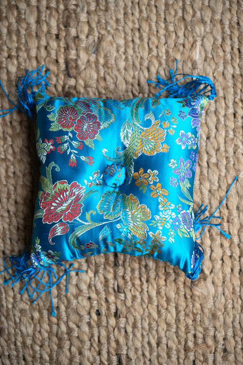Aqua Blue Square Cushion - Shop Now
