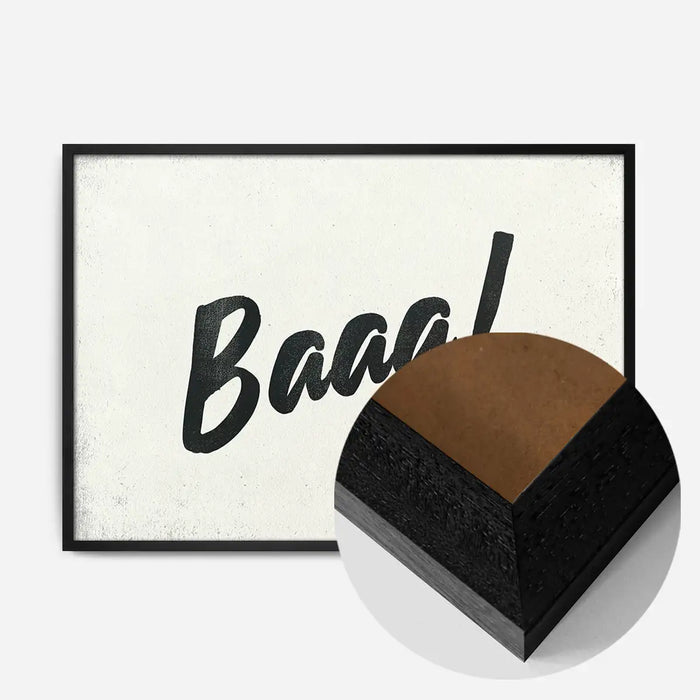 21x30cm | 8¼ x 11¾in / Black Wood Frame