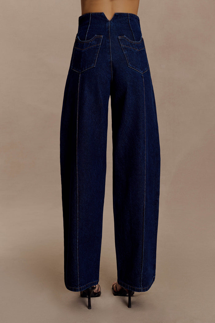 Beatrix High Rise Denim Jeans -  Indigo Blue