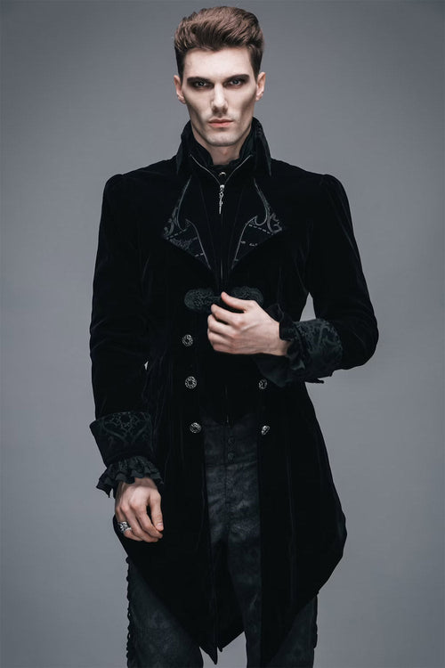 Black Blooded Velvet Coat