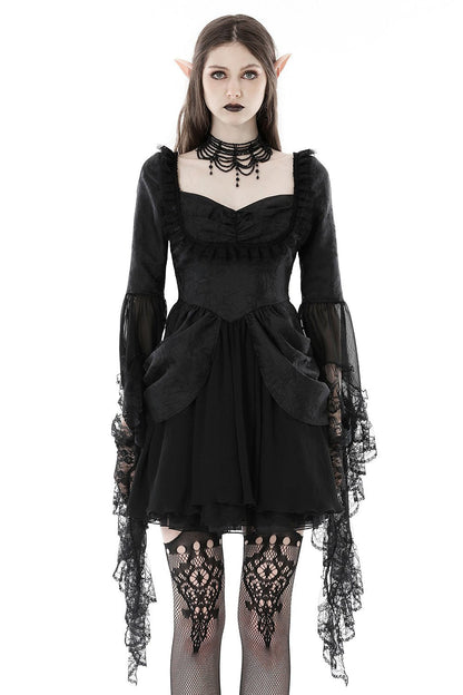 Black Prayer Bustle Dress