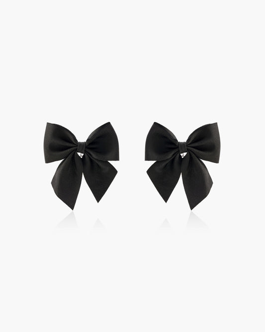 Black Bow Earrings