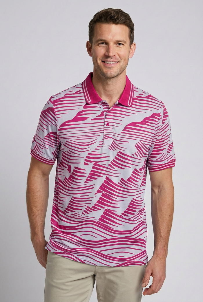 Boom Boom | Men's Printed 40s Jersey Polo