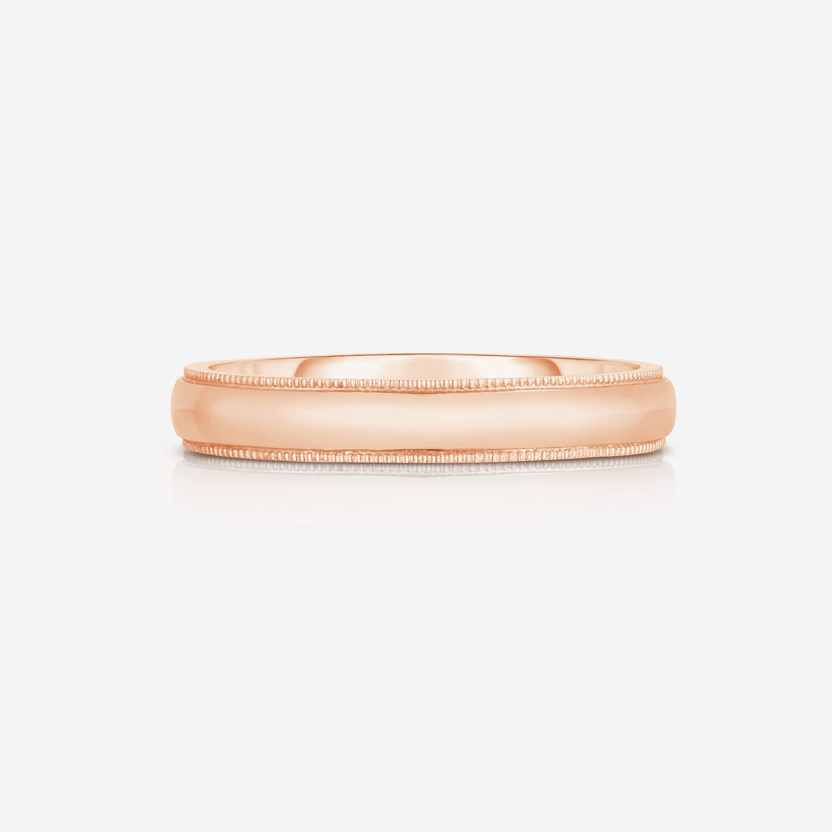 4 mm Milgrain Comfort Fit Wedding Band