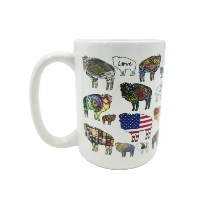 Buffalo Shaped Art & Themed Icons Mug