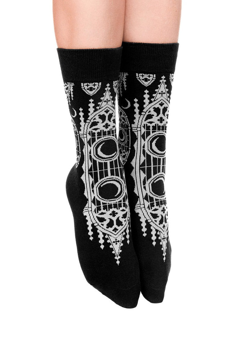 Cathedralis Jacquard Socks [Moon & Cathedral]