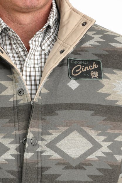 Cinch Men's Reversible Snap Vest in Olive