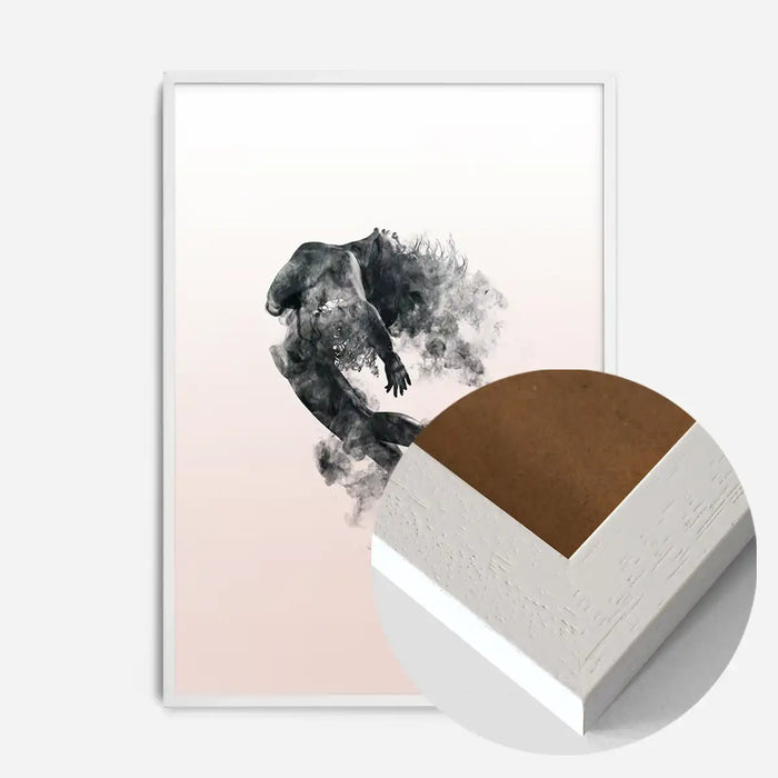 21x30cm | 8¼ x 11¾in / White Wood Frame