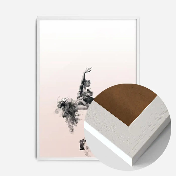 21x30cm | 8¼ x 11¾in / White Wood Frame