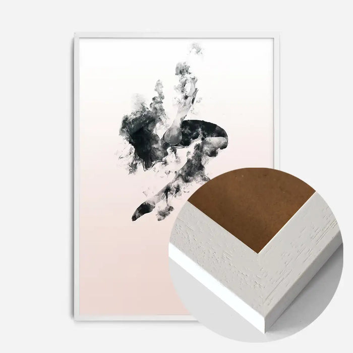 21x30cm | 8¼ x 11¾in / White Wood Frame
