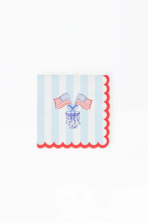 Cocktail Napkin American Stripes